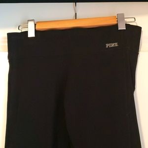 PINK Ultimate Leggings Black with Cut Out Mesh (M)